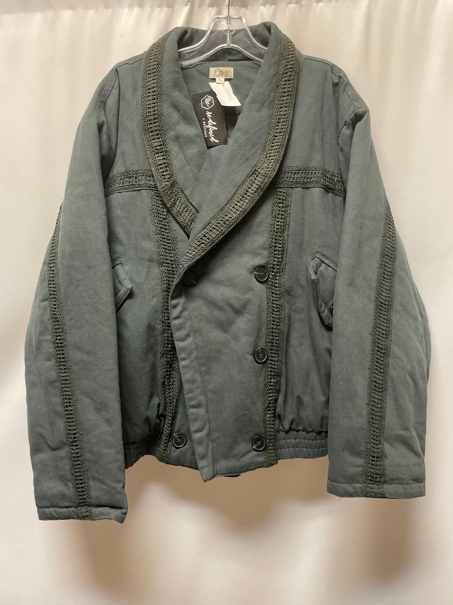 Jacket Other By Pol In Grey, Size: L