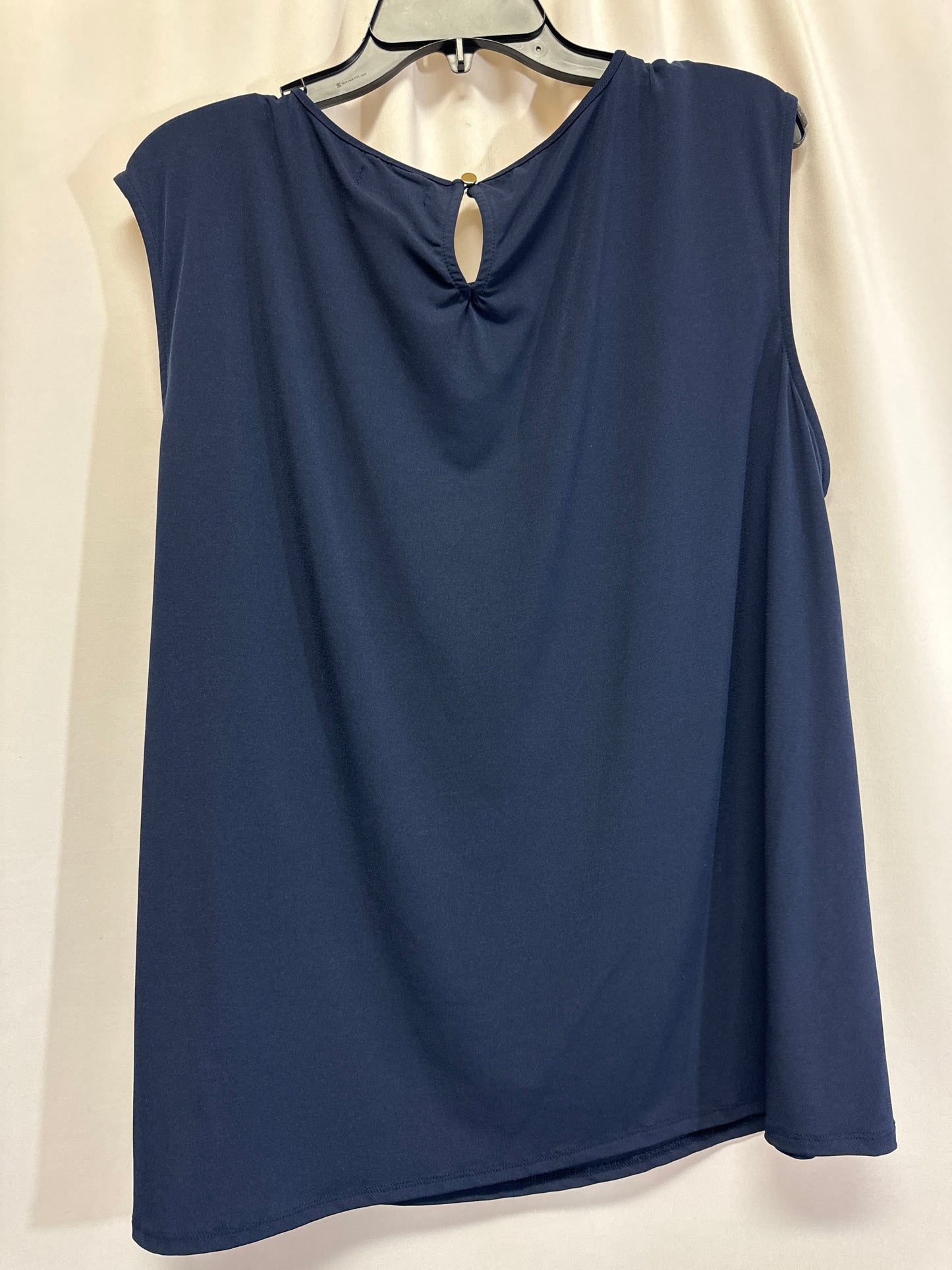 Top Sleeveless By Roz And Ali In Blue, Size: 3x