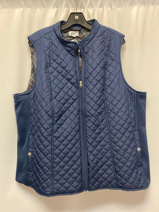 Vest Puffer & Quilted By Kim Rogers In Blue, Size: 2x