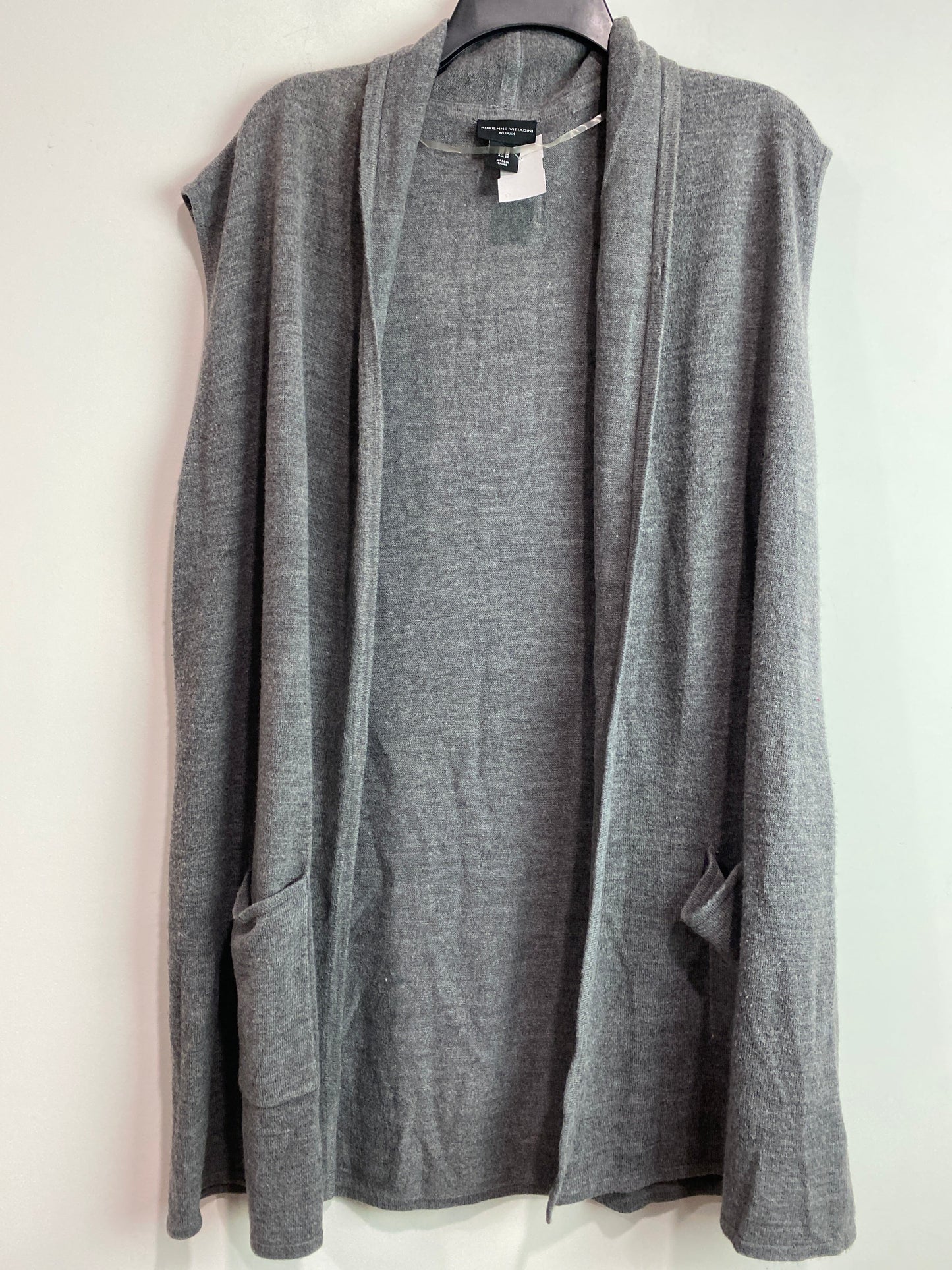 Cardigan By Adrienne Vittadini In Grey, Size: 1x