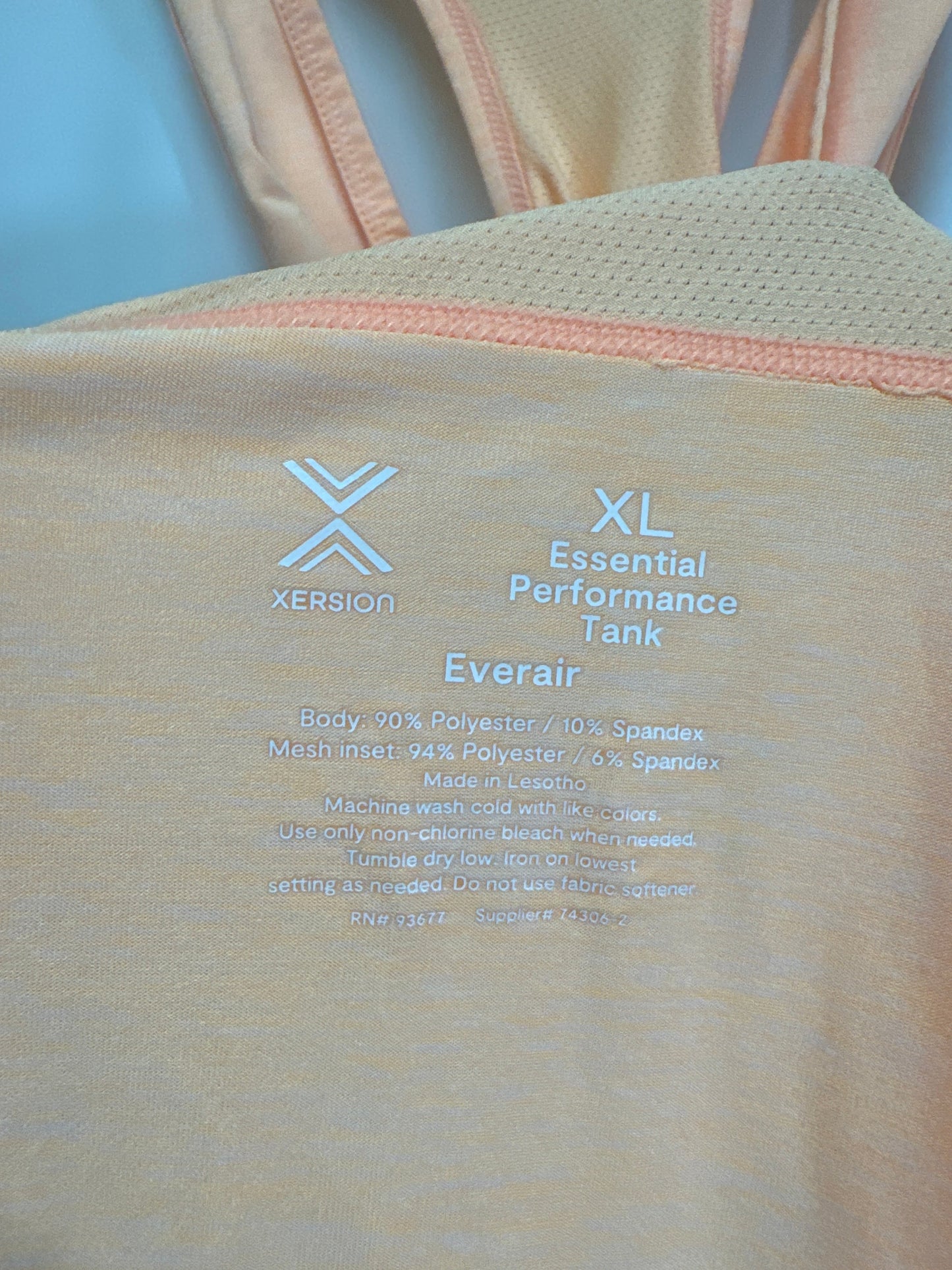 Athletic Tank Top By Xersion In Peach, Size: Xl