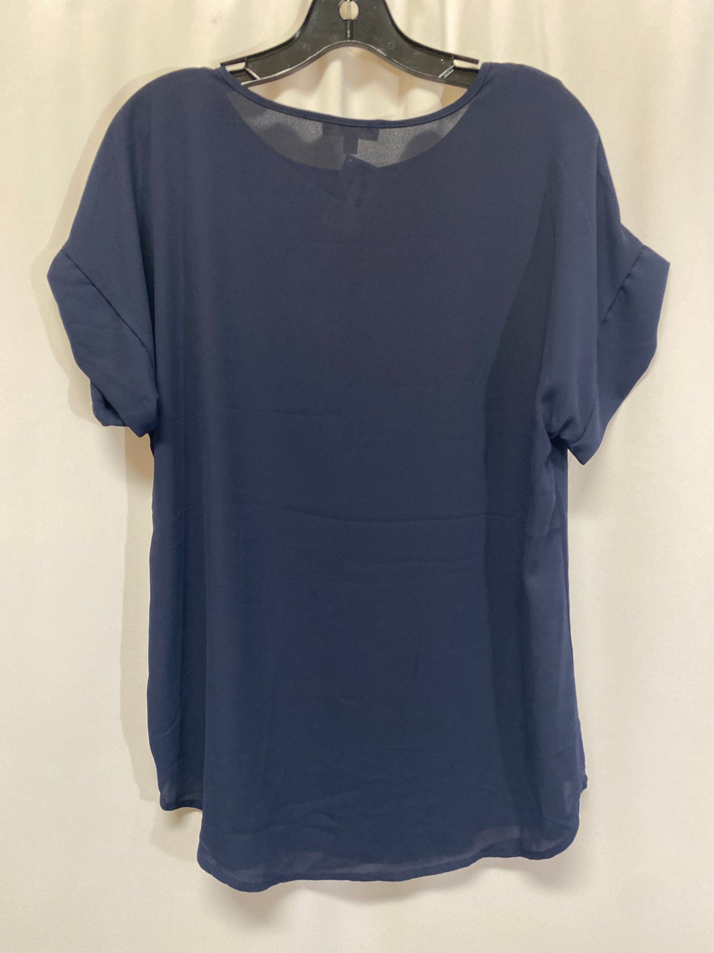 Top Short Sleeve By Zenana Outfitters In Navy, Size: M