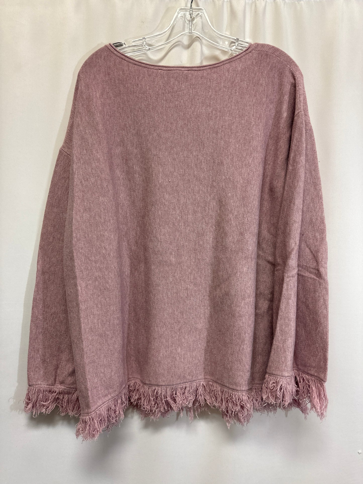 Top Long Sleeve By Cyrus Knits In Mauve, Size: 1x