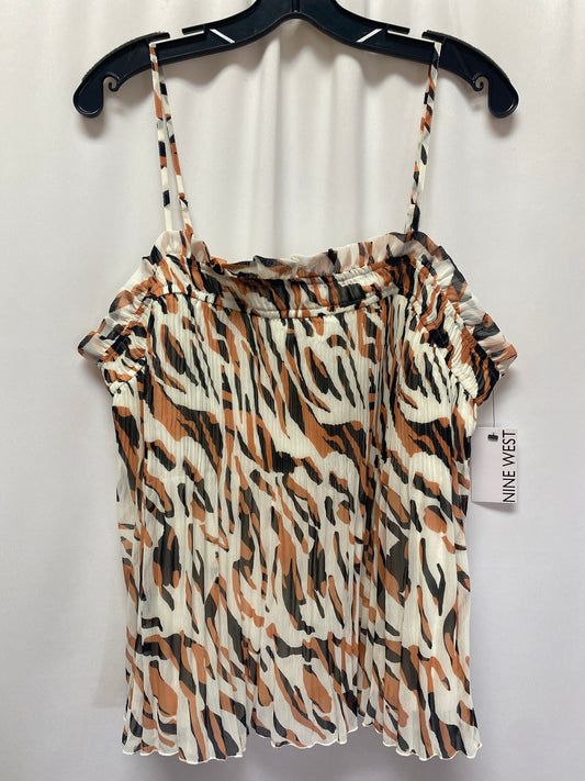 Tank Top By Nine West In Brown & White, Size: Xl