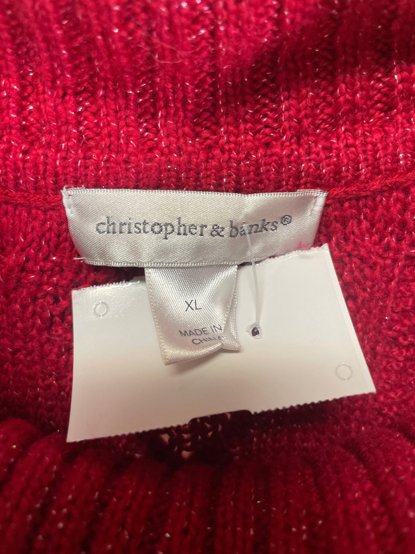 Sweater By Christopher And Banks In Red, Size: Xl