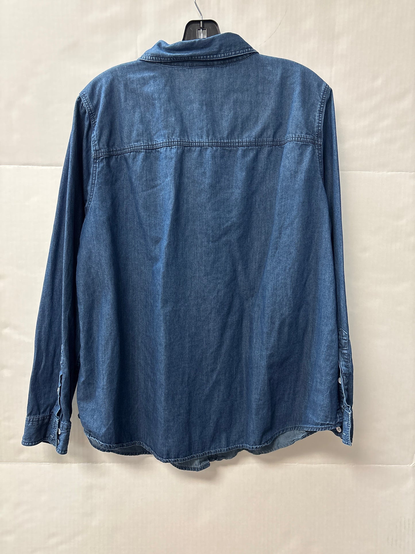 Top Long Sleeve By Torrid In Blue Denim, Size: 1x