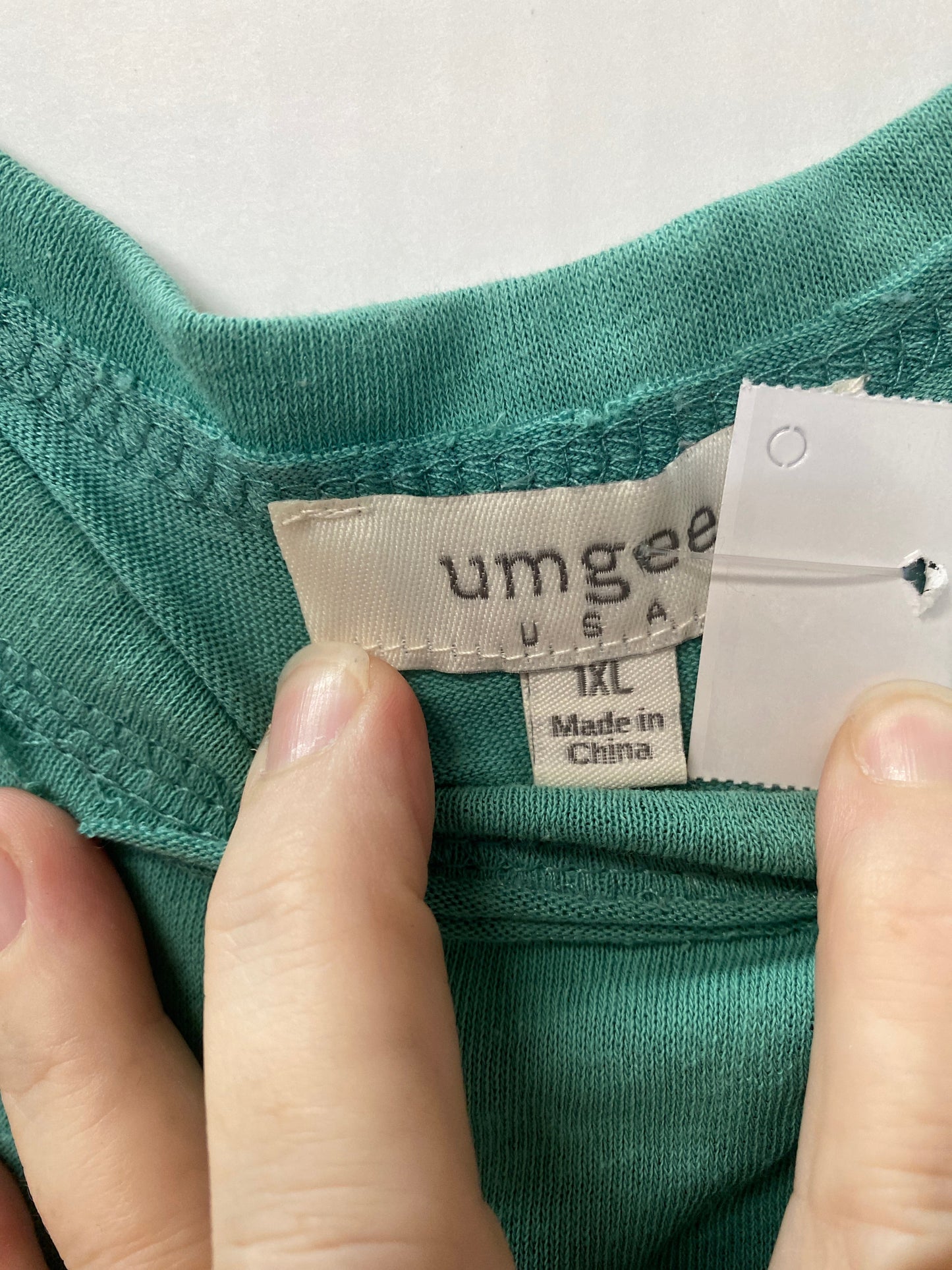 Top Short Sleeve By Umgee In Teal, Size: 1x