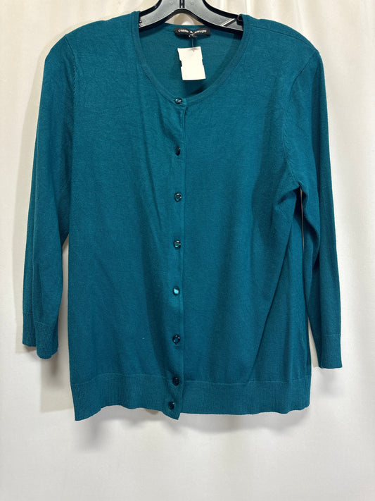 Sweater By Cable And Gauge In Teal, Size: L