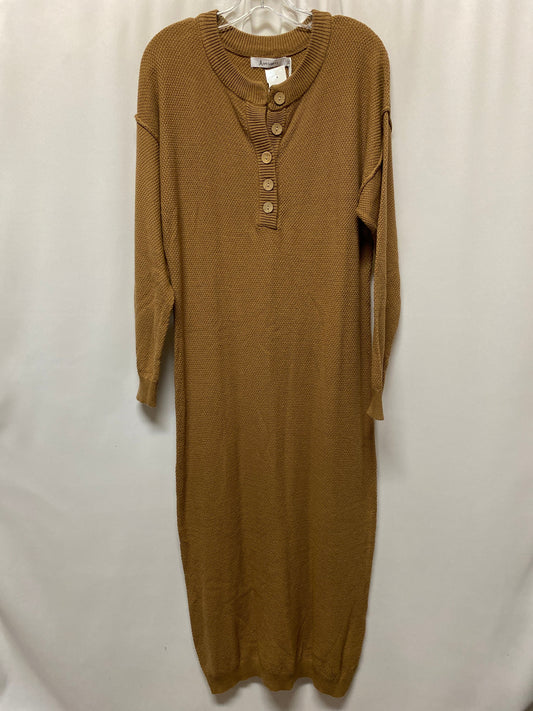 Dress Sweater By Clothes Mentor In Brown, Size: M