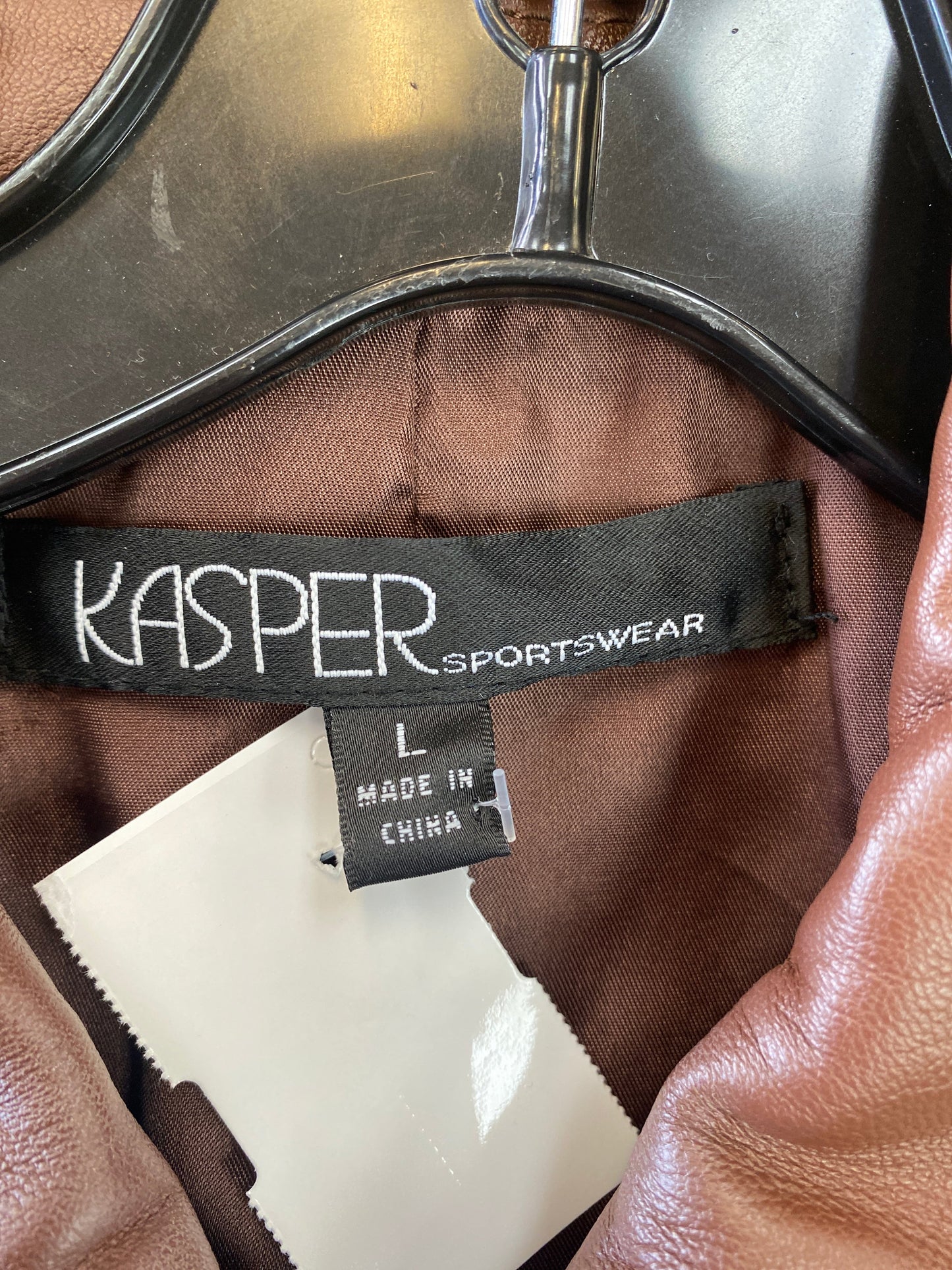 Jacket Moto By Kasper In Brown, Size: L