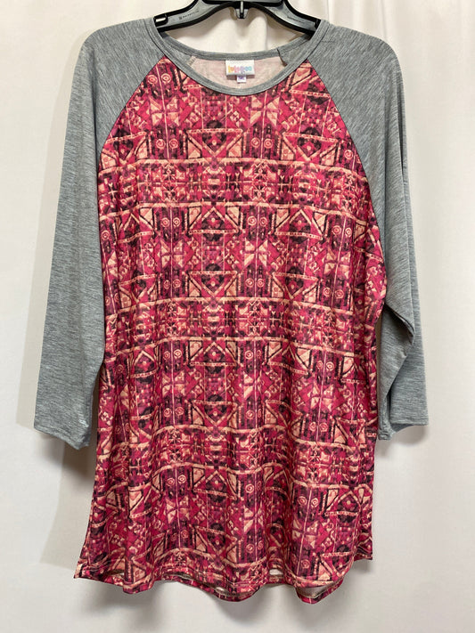 Top Long Sleeve By Lularoe In Grey, Size: 3x