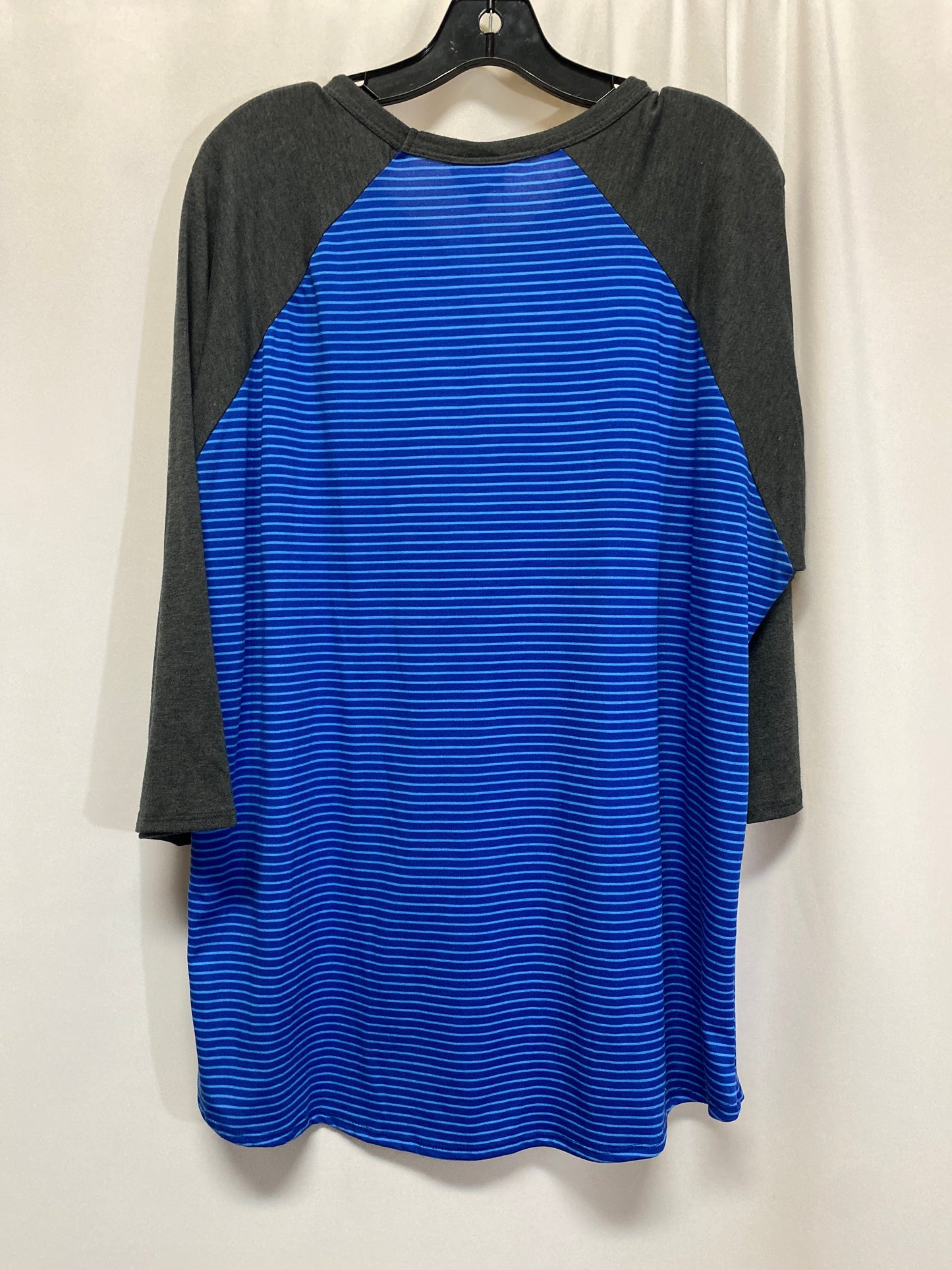 Top Long Sleeve By Lularoe In Blue, Size: 3x