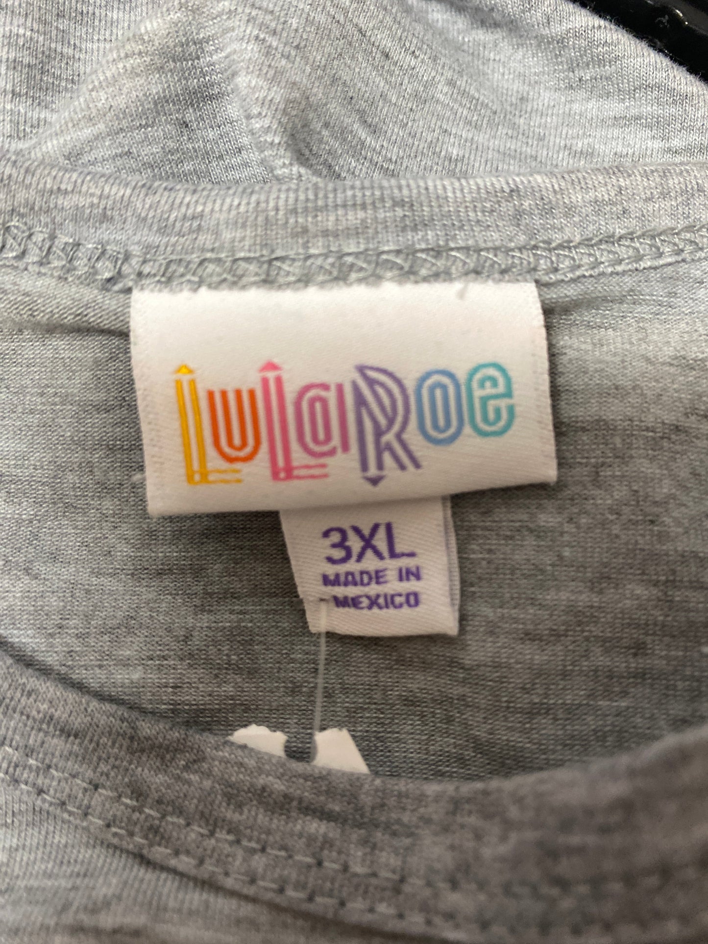 Top Long Sleeve By Lularoe In Grey, Size: 3x