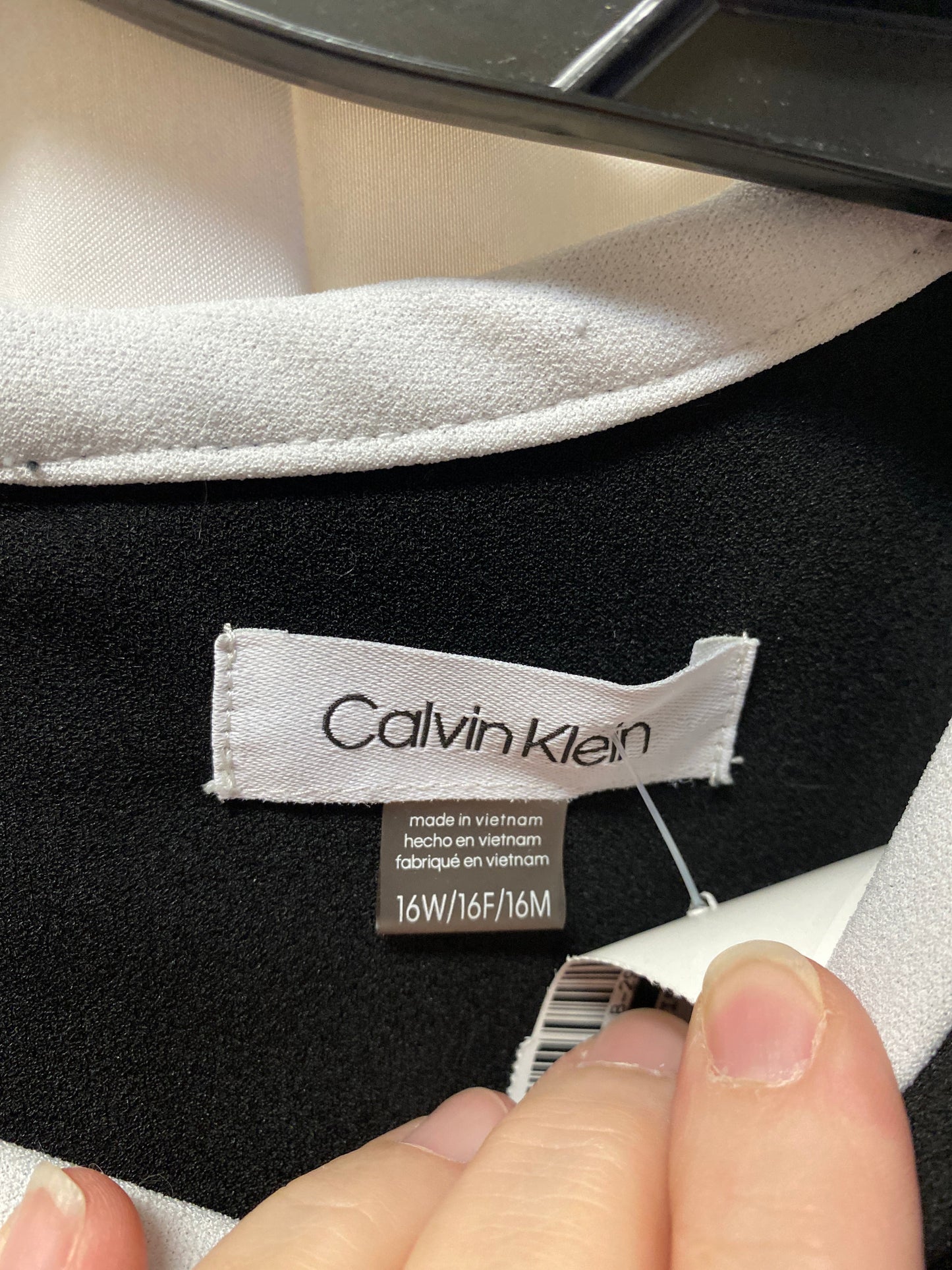 Dress Casual Midi By Calvin Klein In Black, Size: Xl