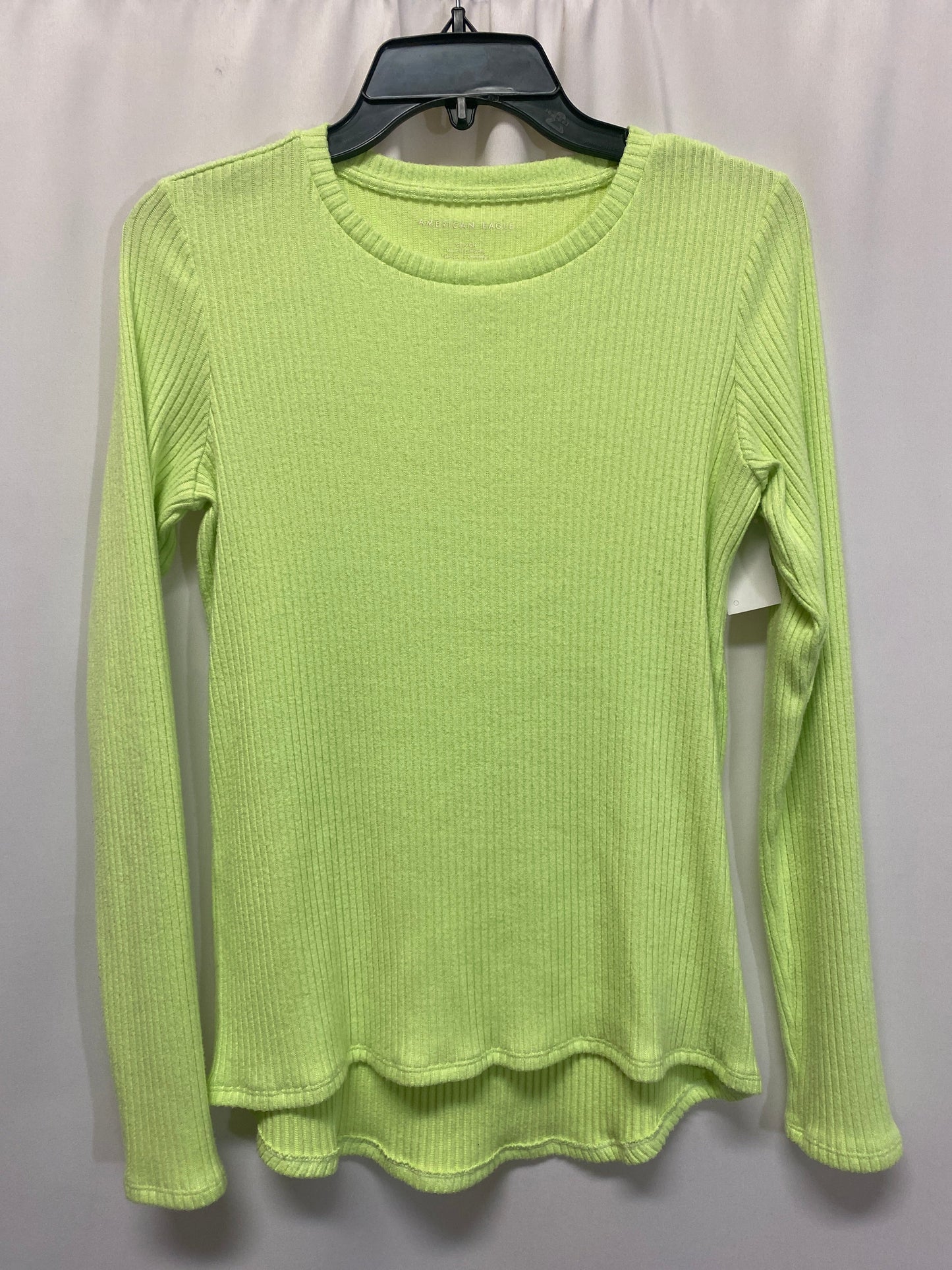 Top Long Sleeve By American Eagle In Green, Size: S