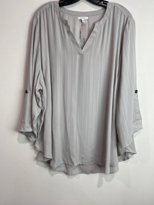 Top Long Sleeve By Maurices In Grey, Size: 3x