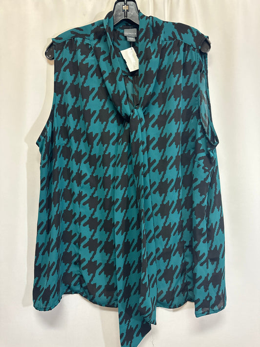 Top Sleeveless By Covington In Green, Size: 3x