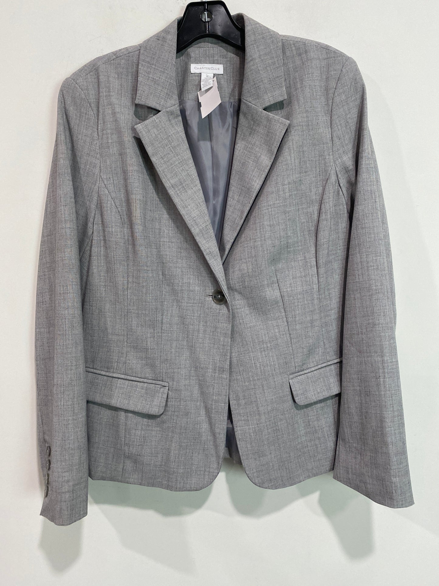 Blazer By Charter Club In Grey, Size: M