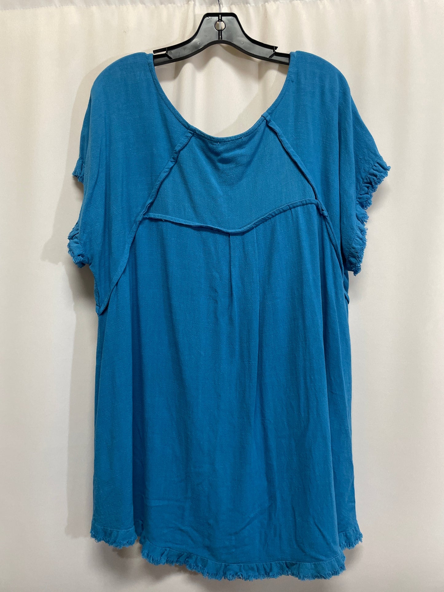 Top Short Sleeve By Umgee In Blue, Size: 1x