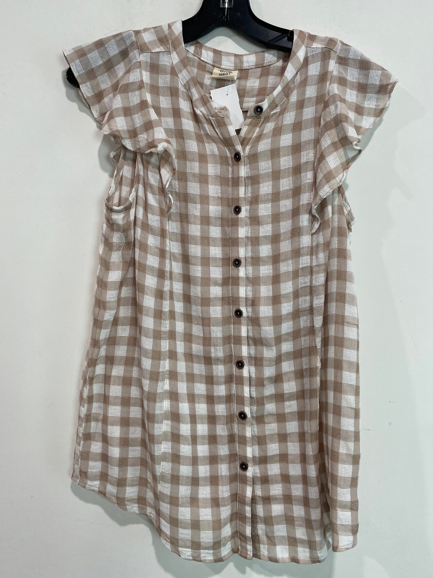 Top Short Sleeve By Matilda Jane In Beige, Size: S