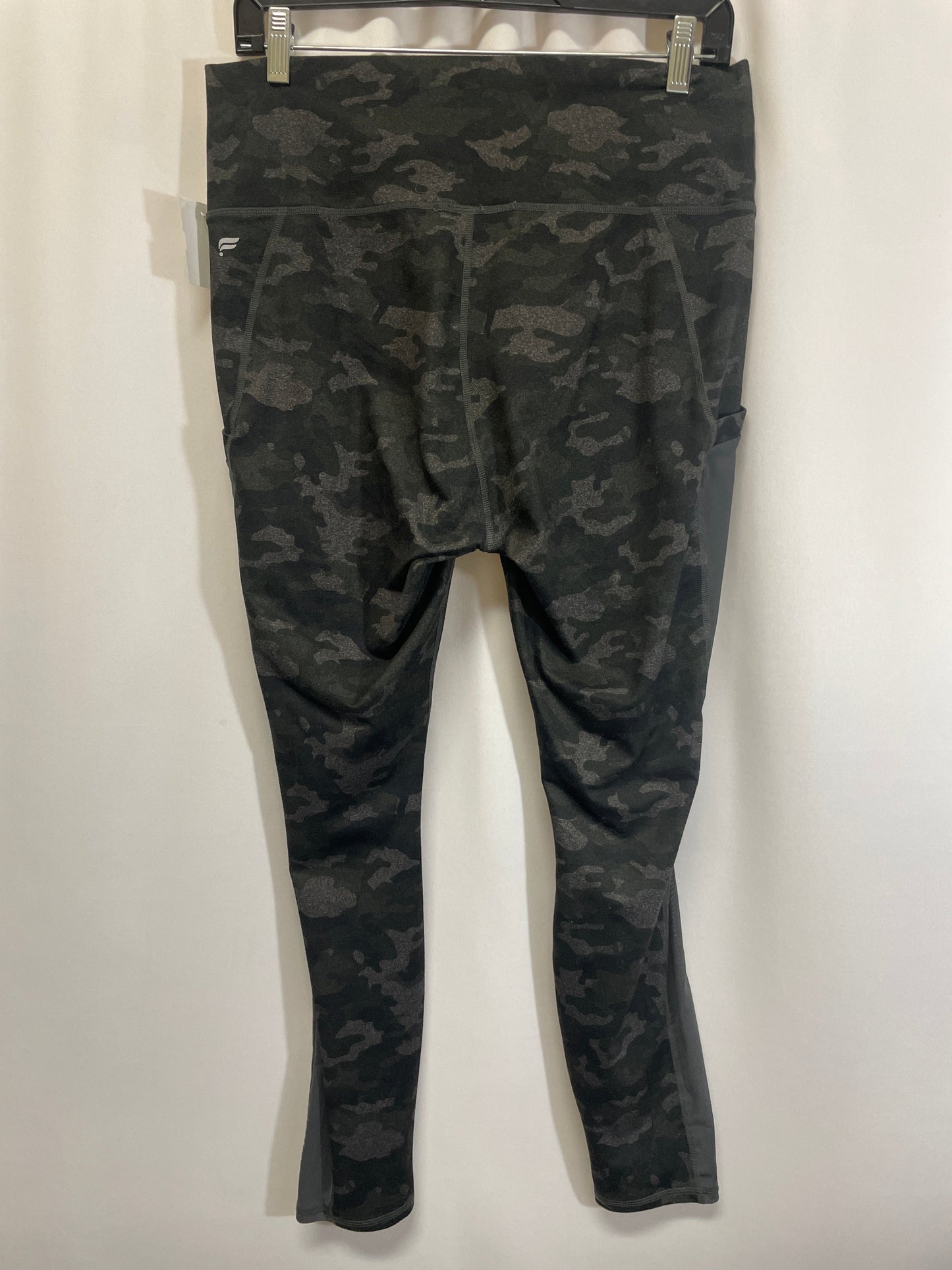 Athletic Leggings By Fabletics In Camouflage Print, Size: L