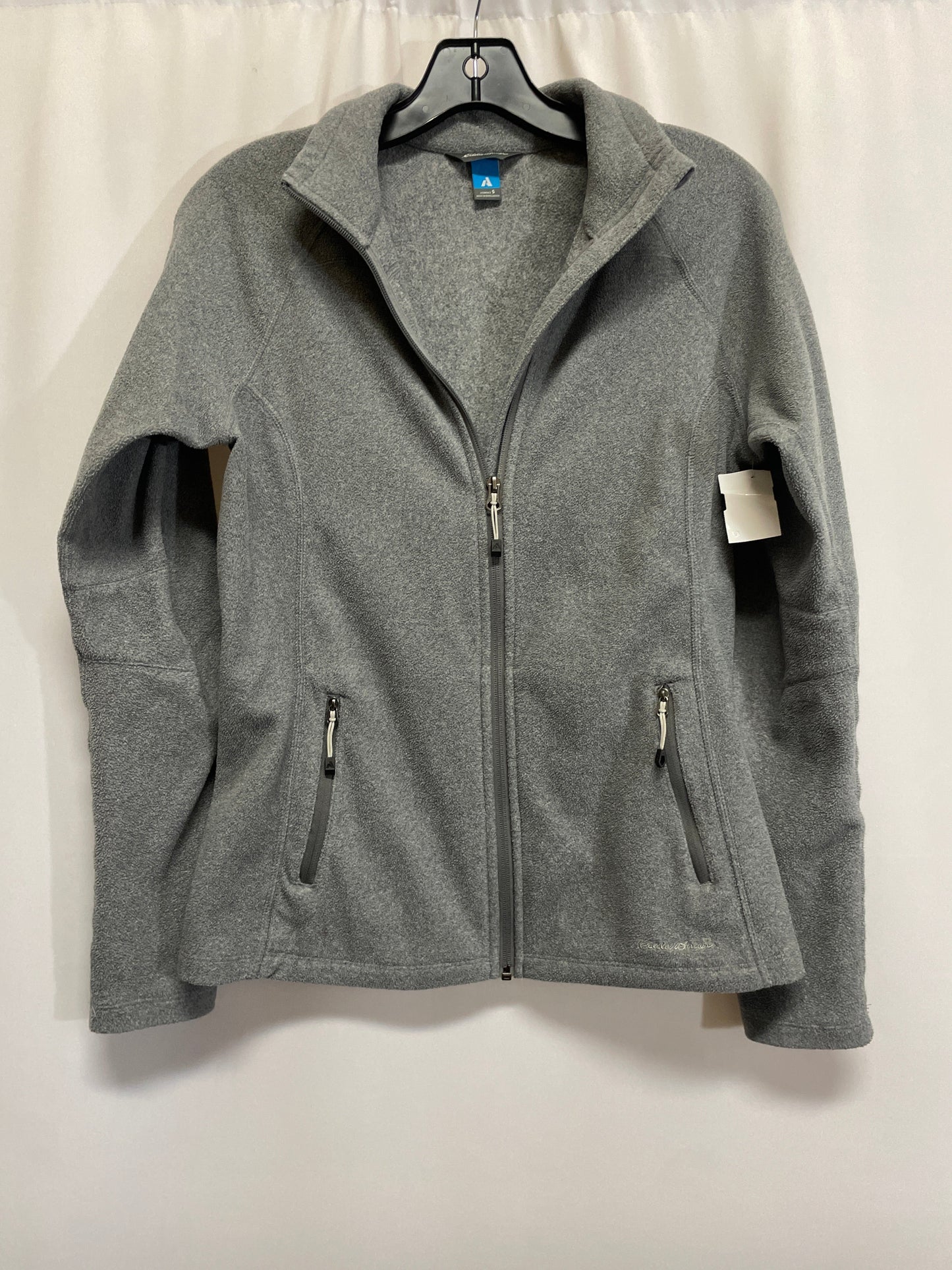 Jacket Fleece By Eddie Bauer In Grey, Size: S