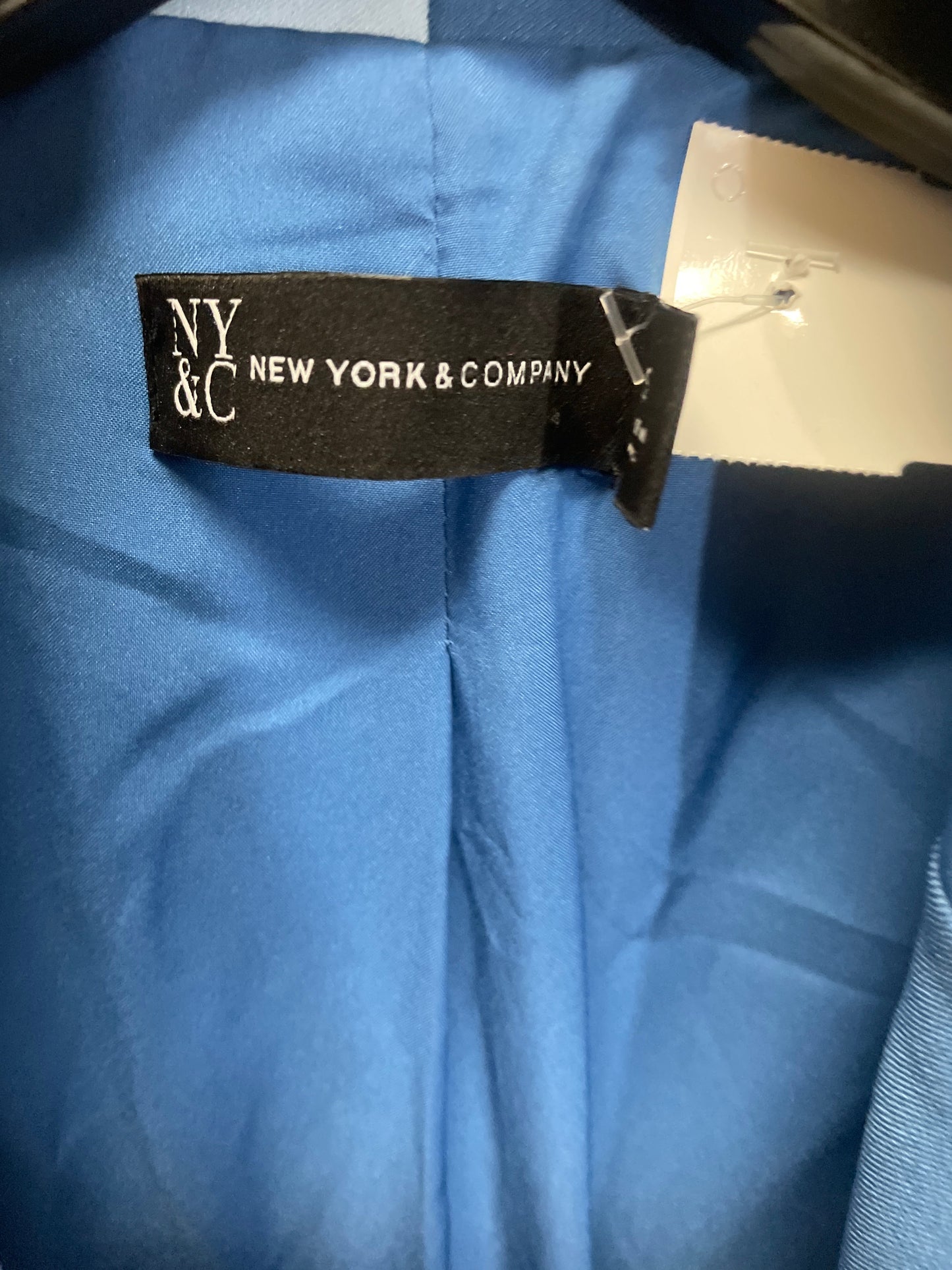 Coat Trench Coat By New York And Co In Blue, Size: S