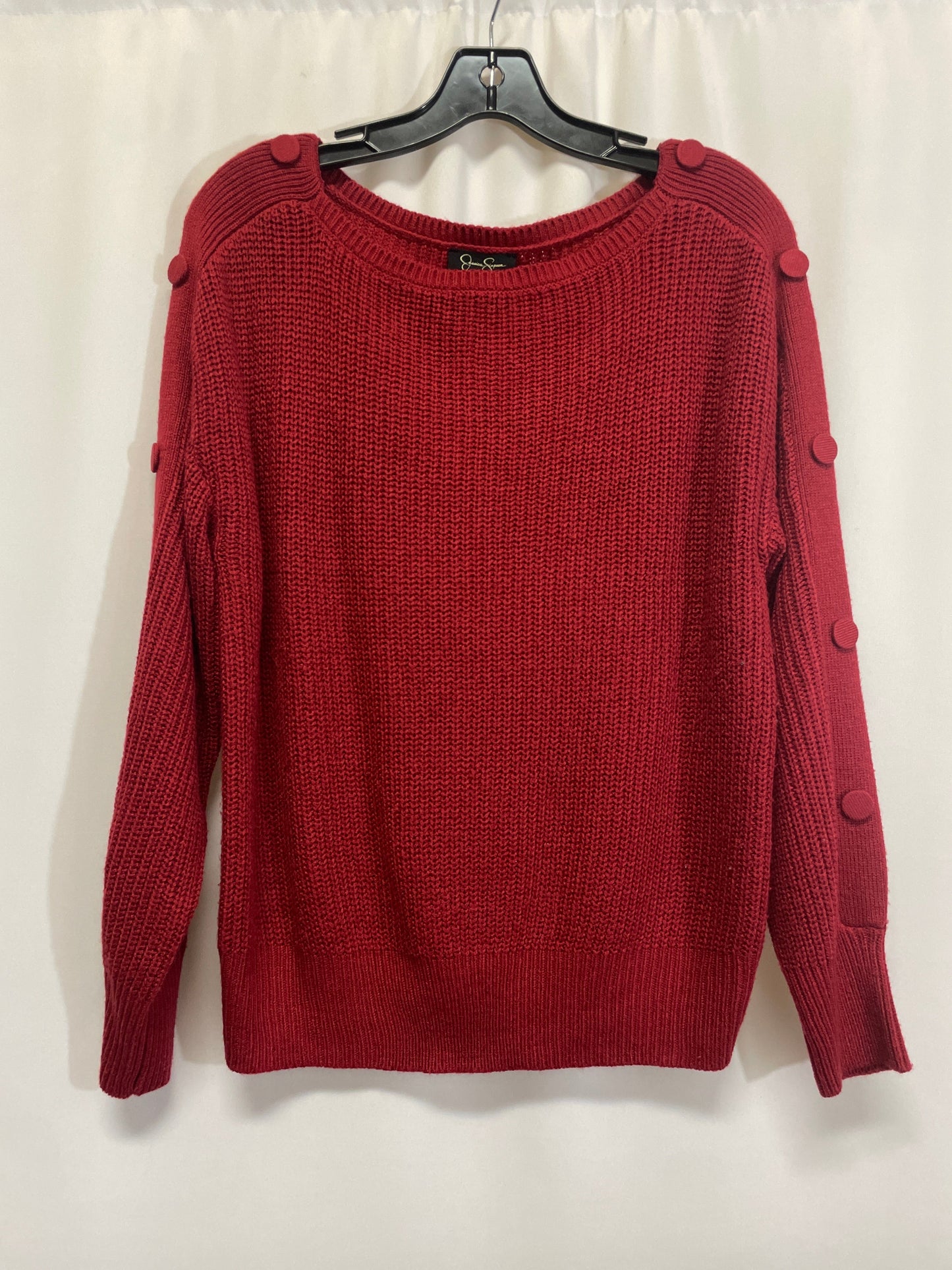 Sweater By Jessica Simpson In Red, Size: L