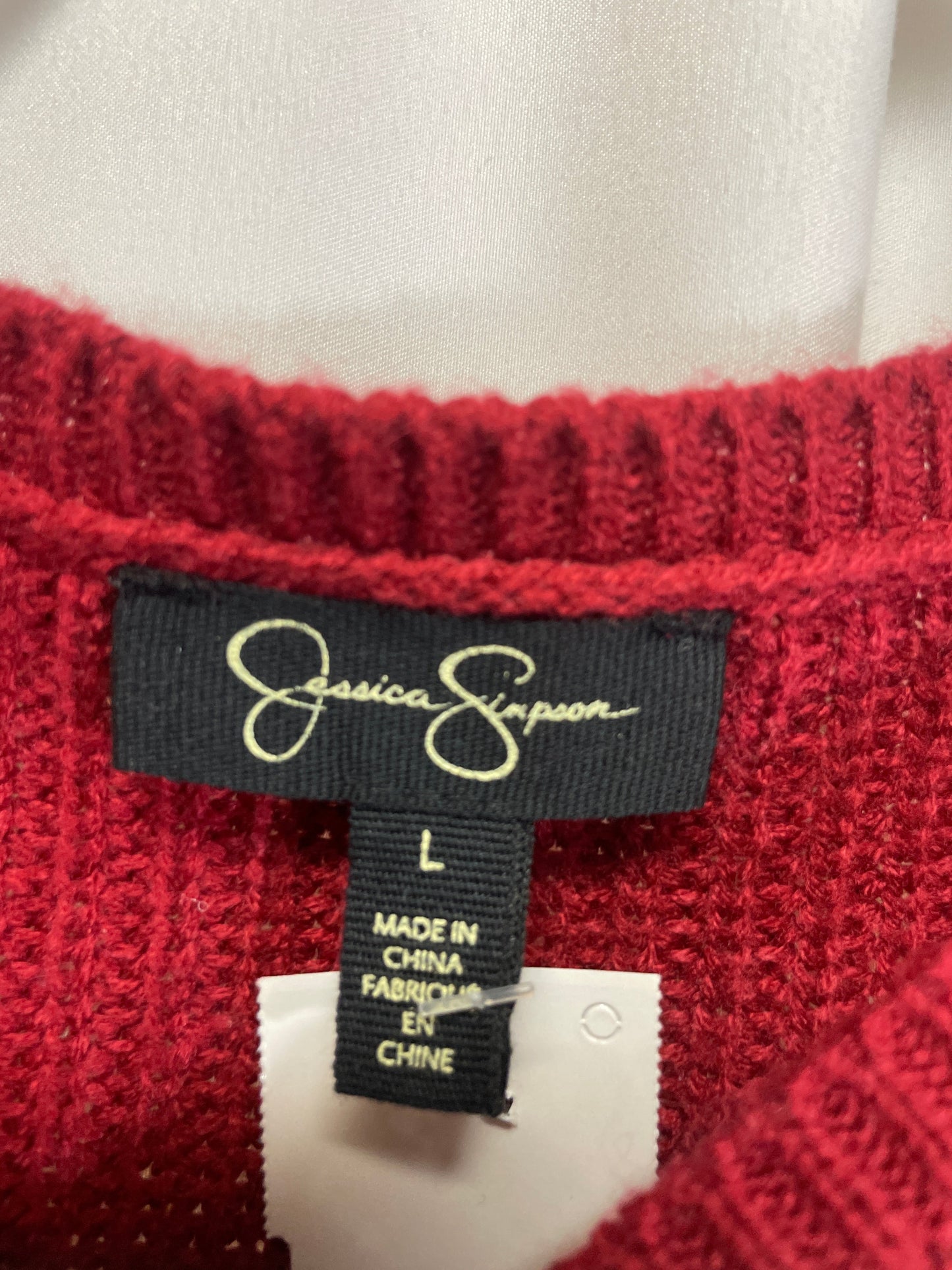 Sweater By Jessica Simpson In Red, Size: L