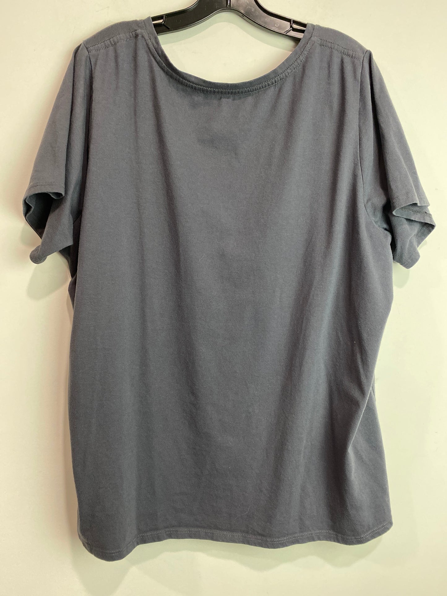 Top Short Sleeve By Cmf In Grey, Size: 2x