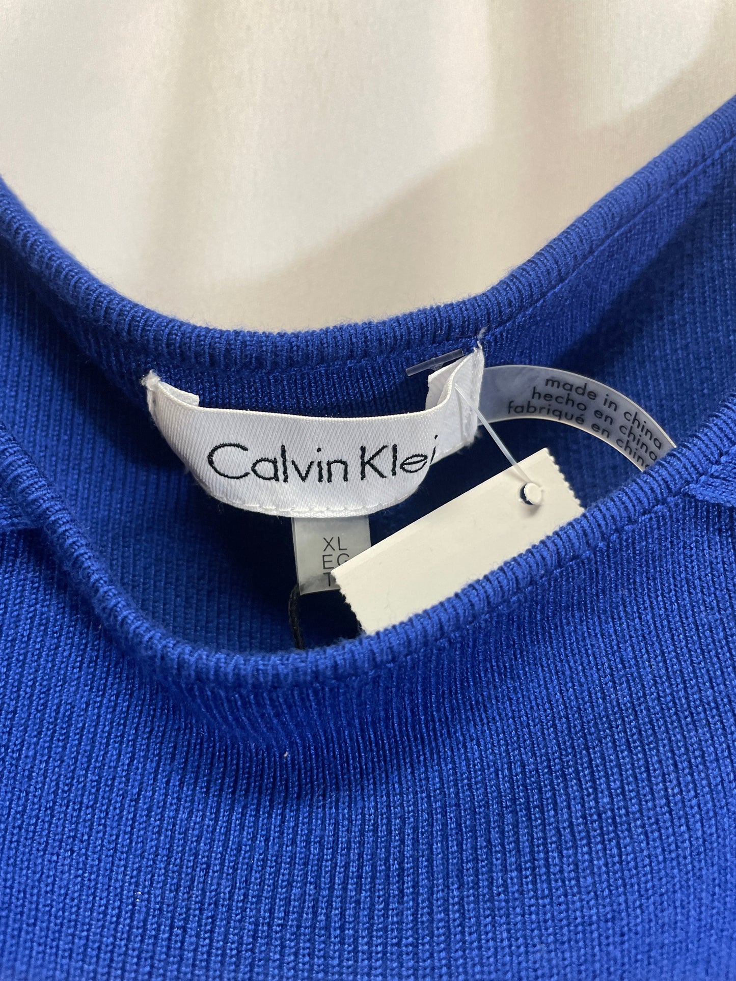 Sweater By Calvin Klein In Blue, Size: Xl