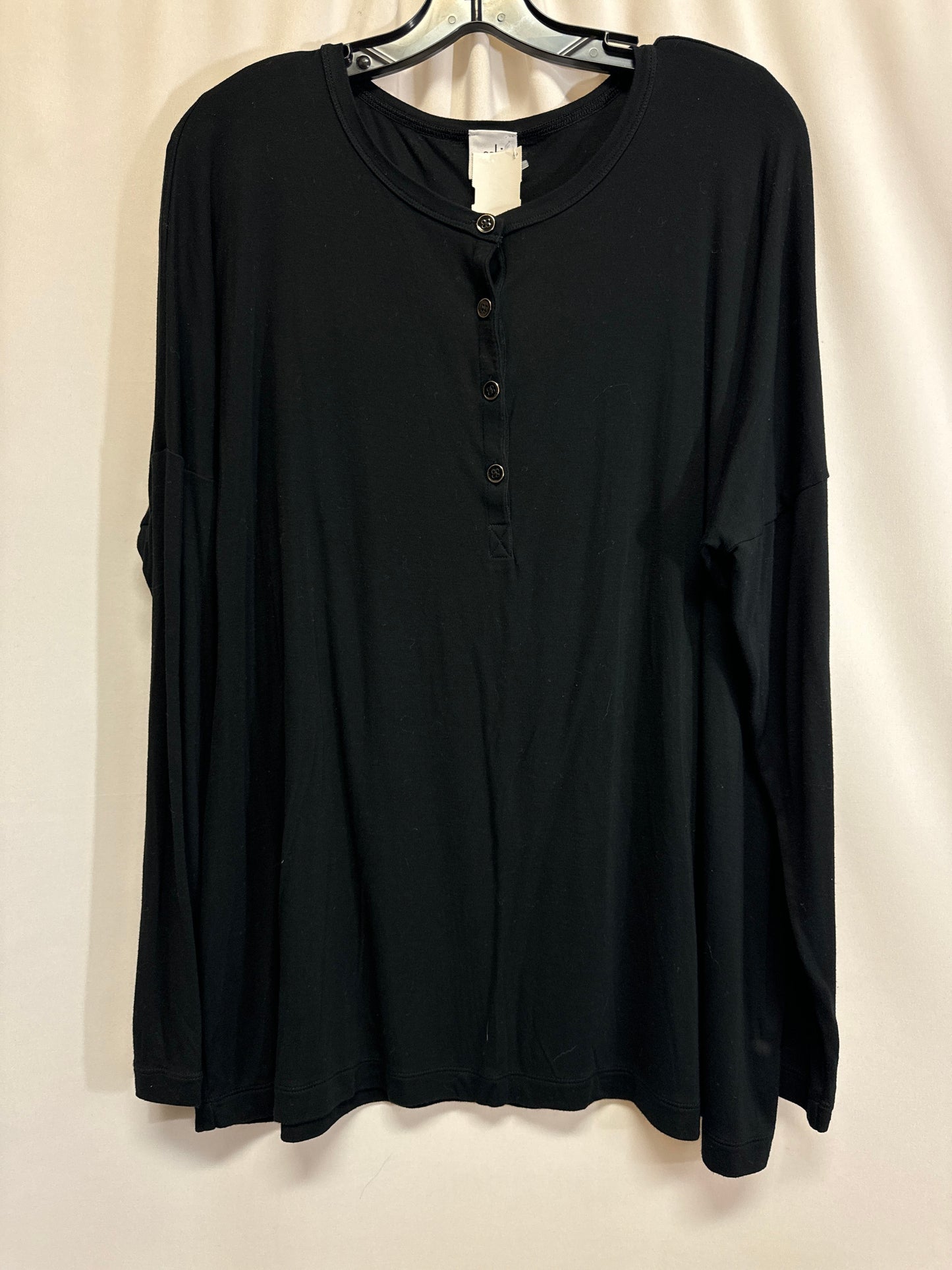 Top Long Sleeve By Cabi In Black, Size: L