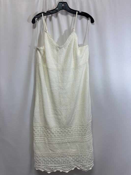 Dress Casual Midi By Clothes Mentor In White, Size: Xl