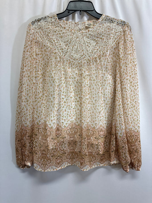 Top Long Sleeve By Matilda Jane In Beige, Size: M