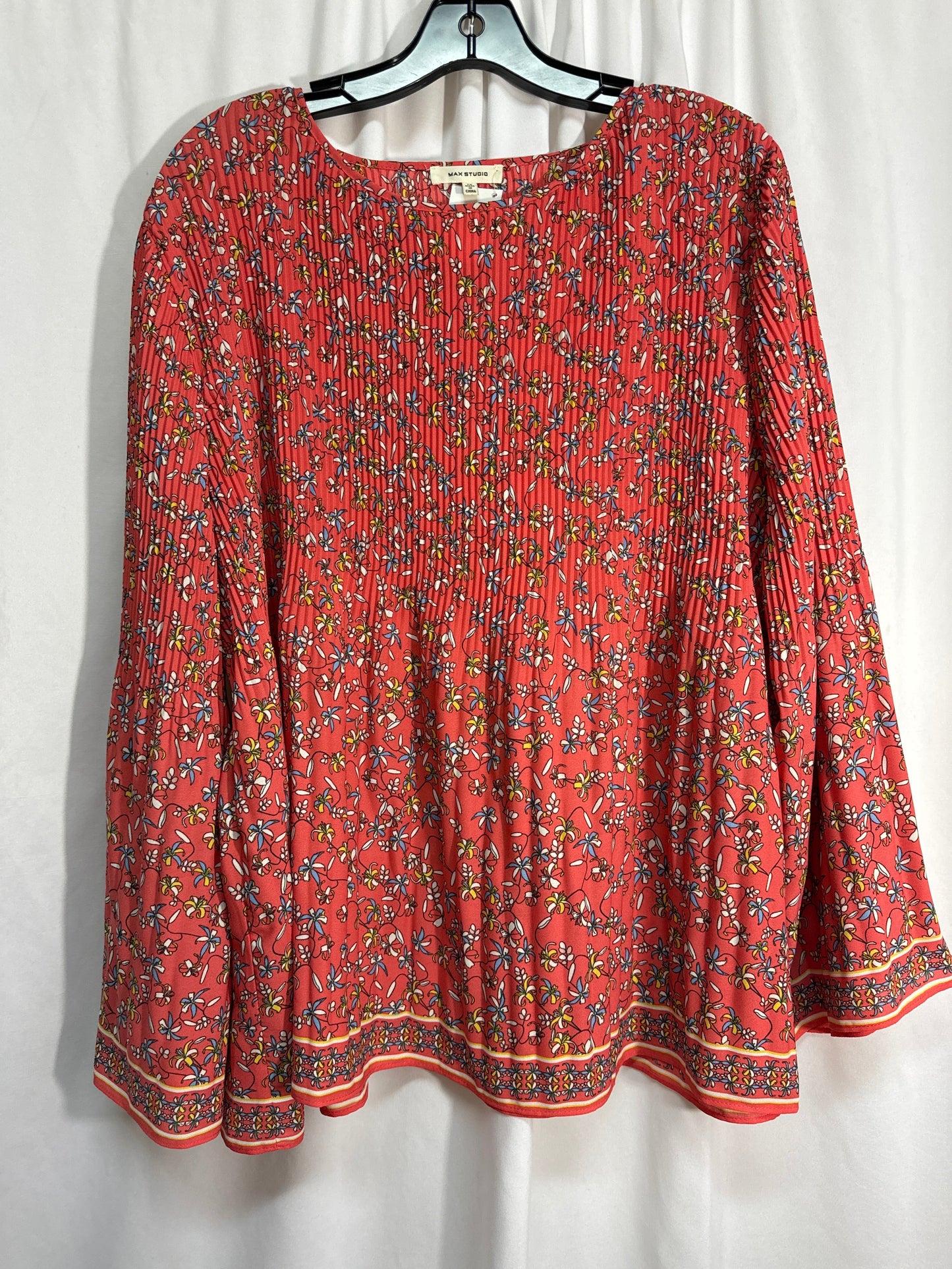 Top Long Sleeve By Max Studio In Red, Size: Xl