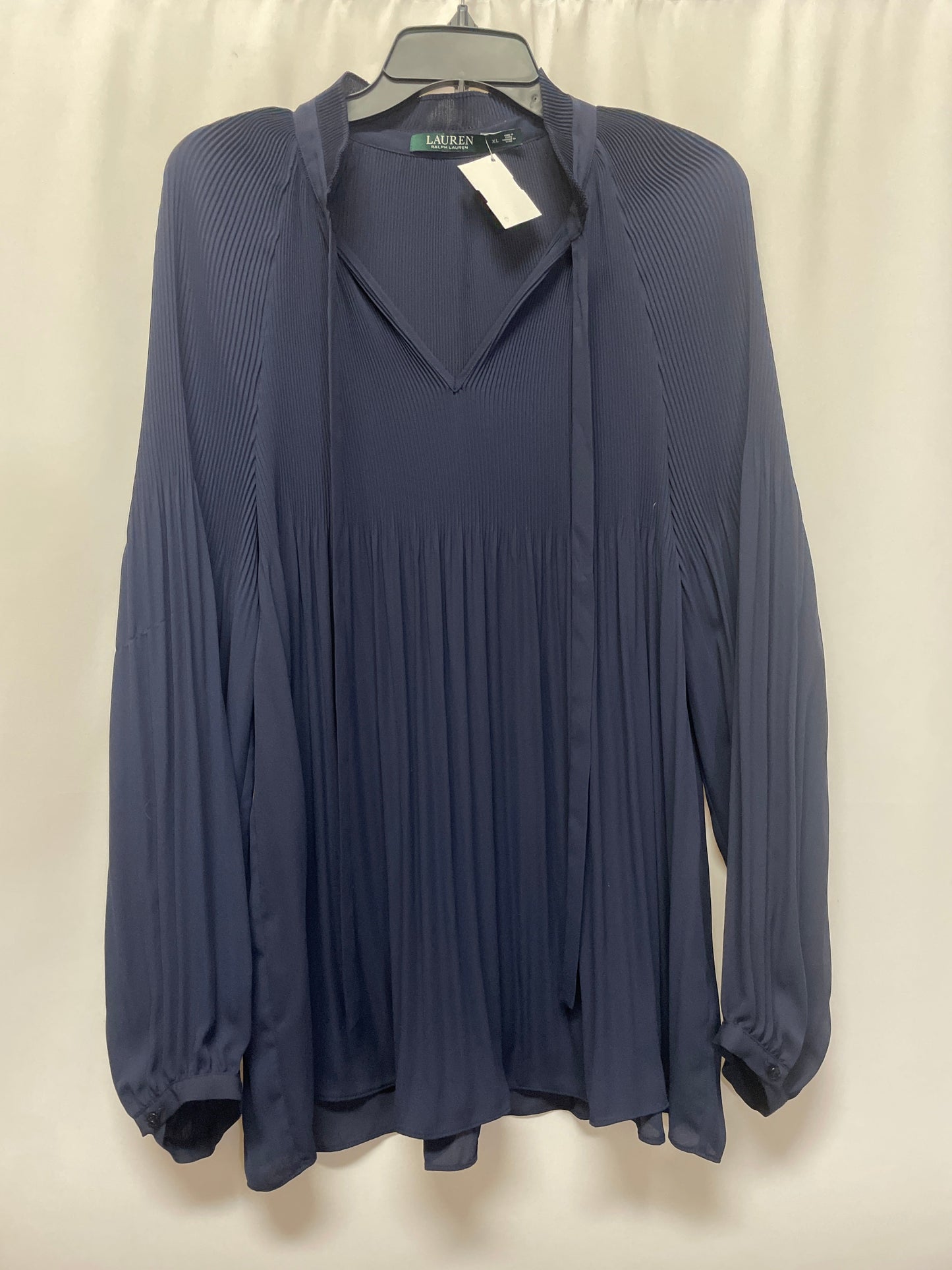 Top Long Sleeve By Lauren By Ralph Lauren In Blue, Size: Xl