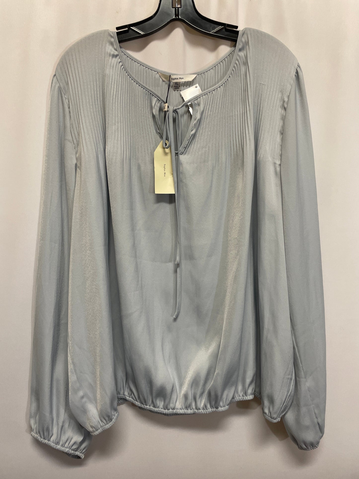 Top Long Sleeve By Sophie Max In Blue, Size: Xl