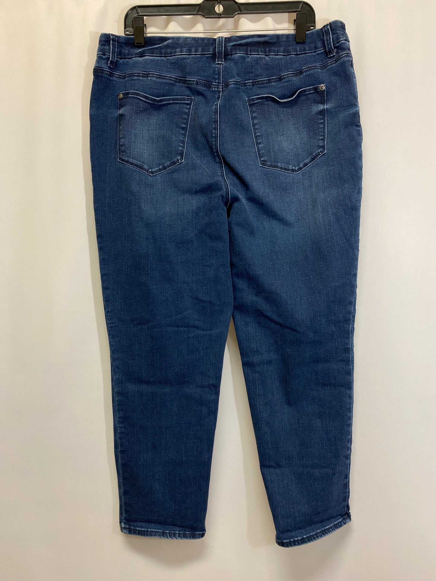 Jeans Straight By Chicos In Blue Denim, Size: 16