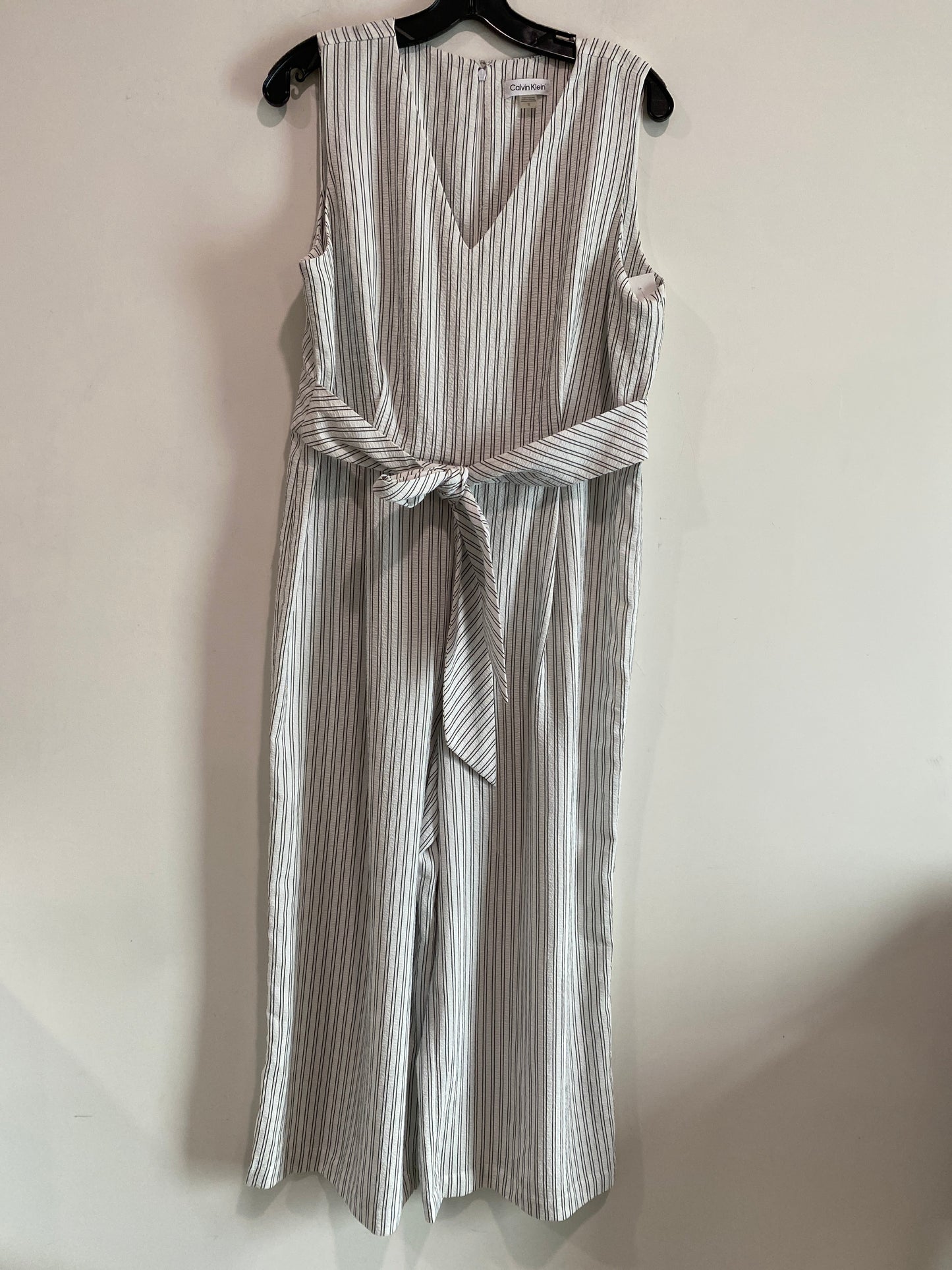 Jumpsuit By Calvin Klein In White, Size: L