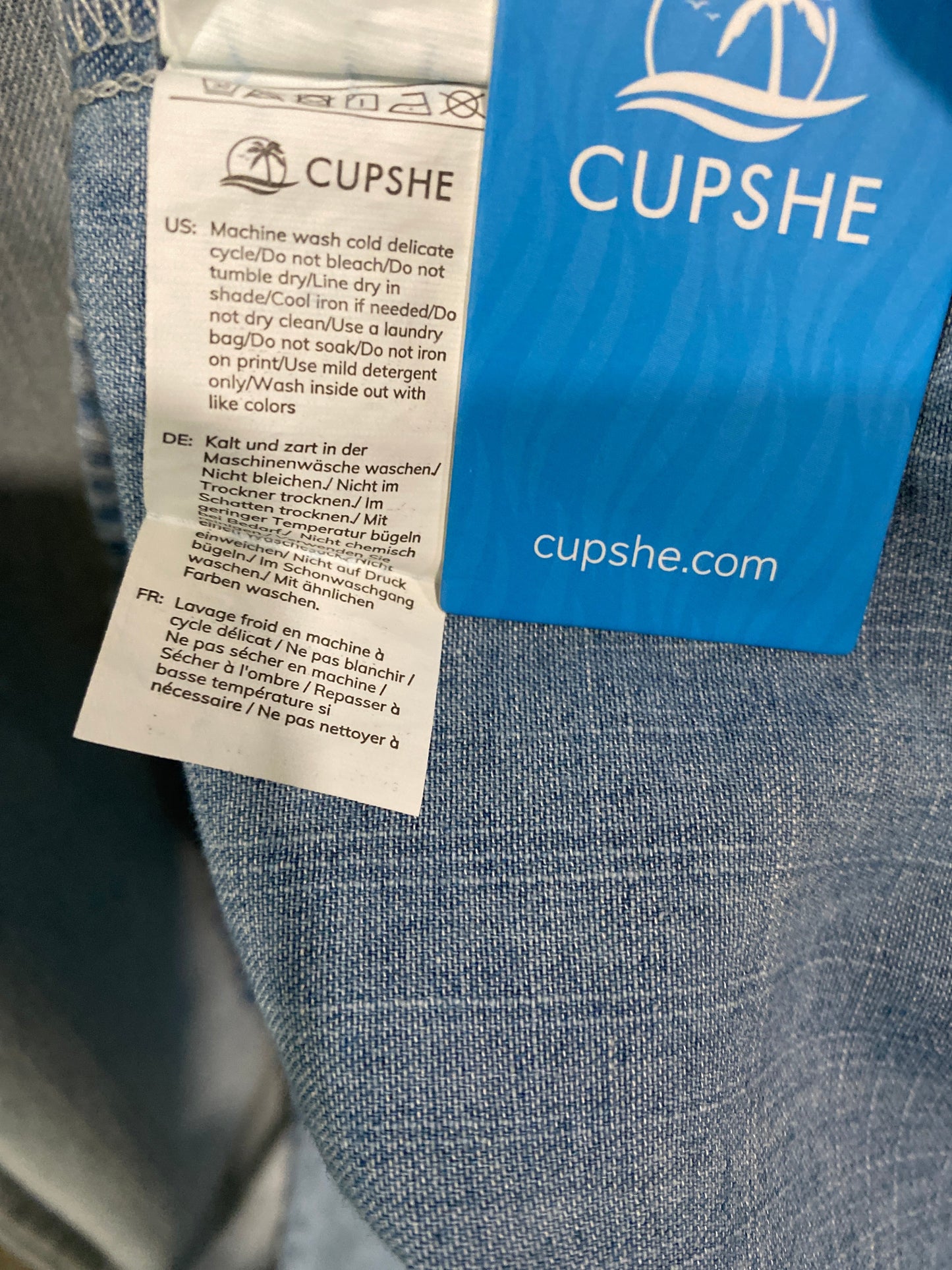 Dress Casual Midi By Cupshe In Blue Denim, Size: M