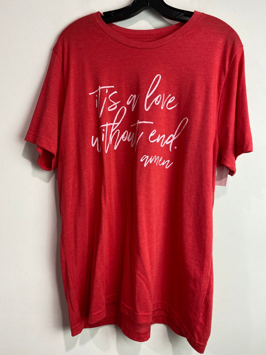 Top Short Sleeve By Clothes Mentor In Red, Size: L