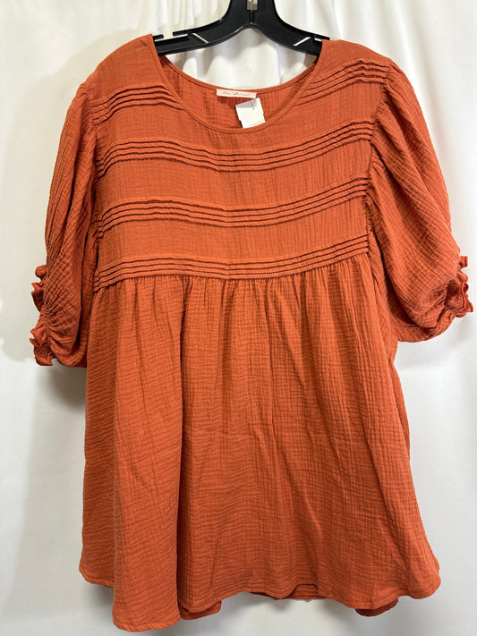 Tunic Short Sleeve By Ces Femme In Brown, Size: L