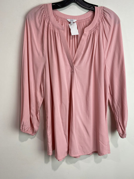 Top Long Sleeve By Crown And Ivy In Pink, Size: Xl