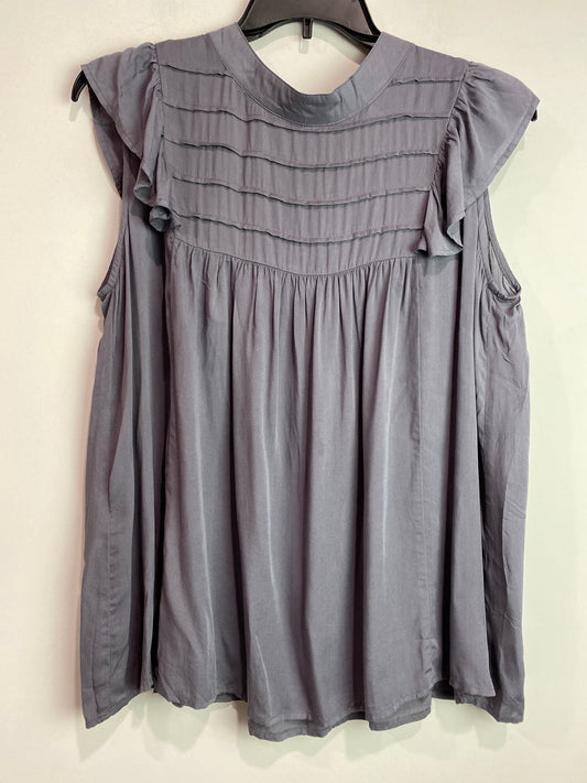 Top Sleeveless By Clothes Mentor In Grey, Size: L