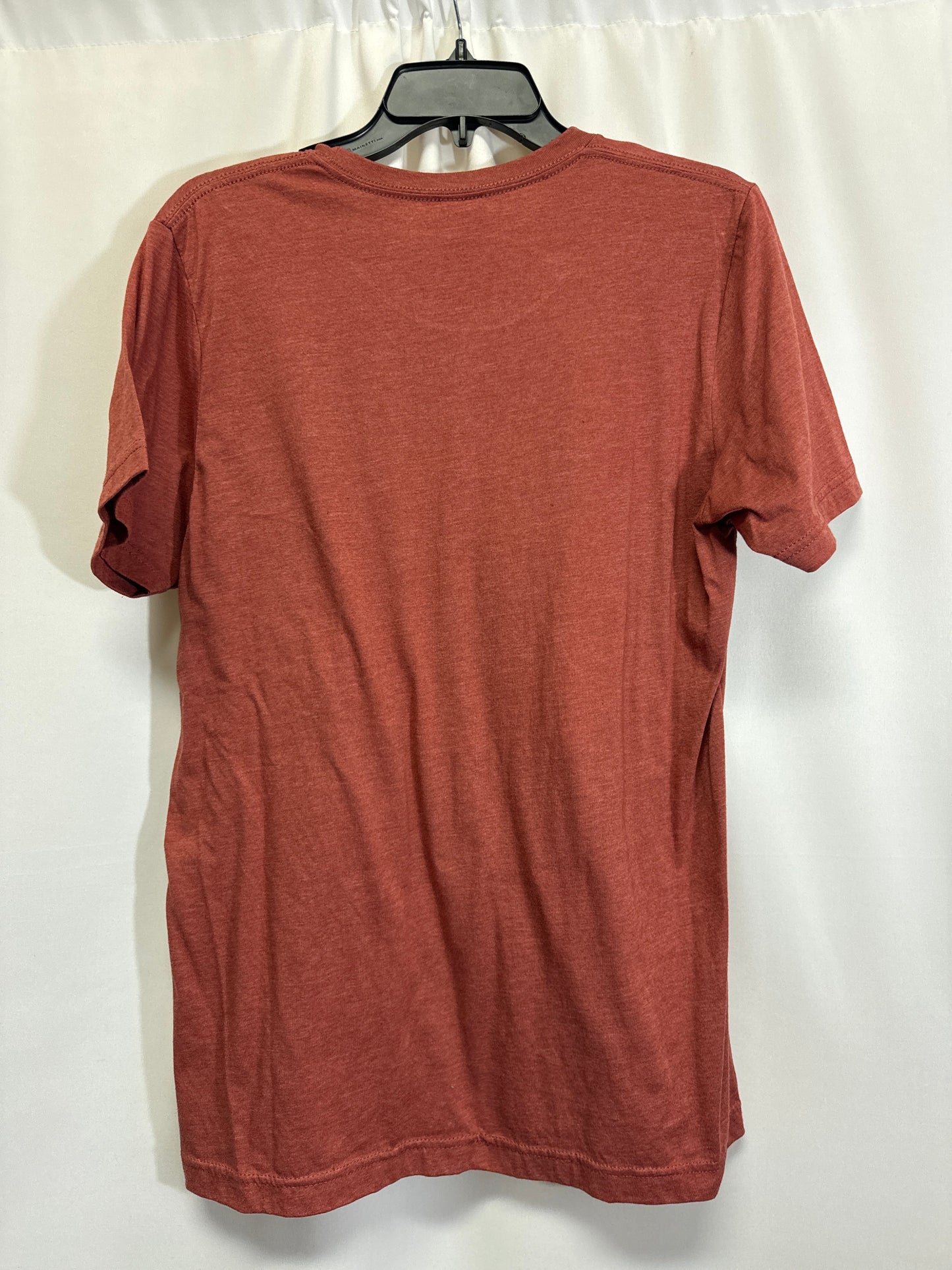 Top Short Sleeve By Bella + Canvas In Brown, Size: L