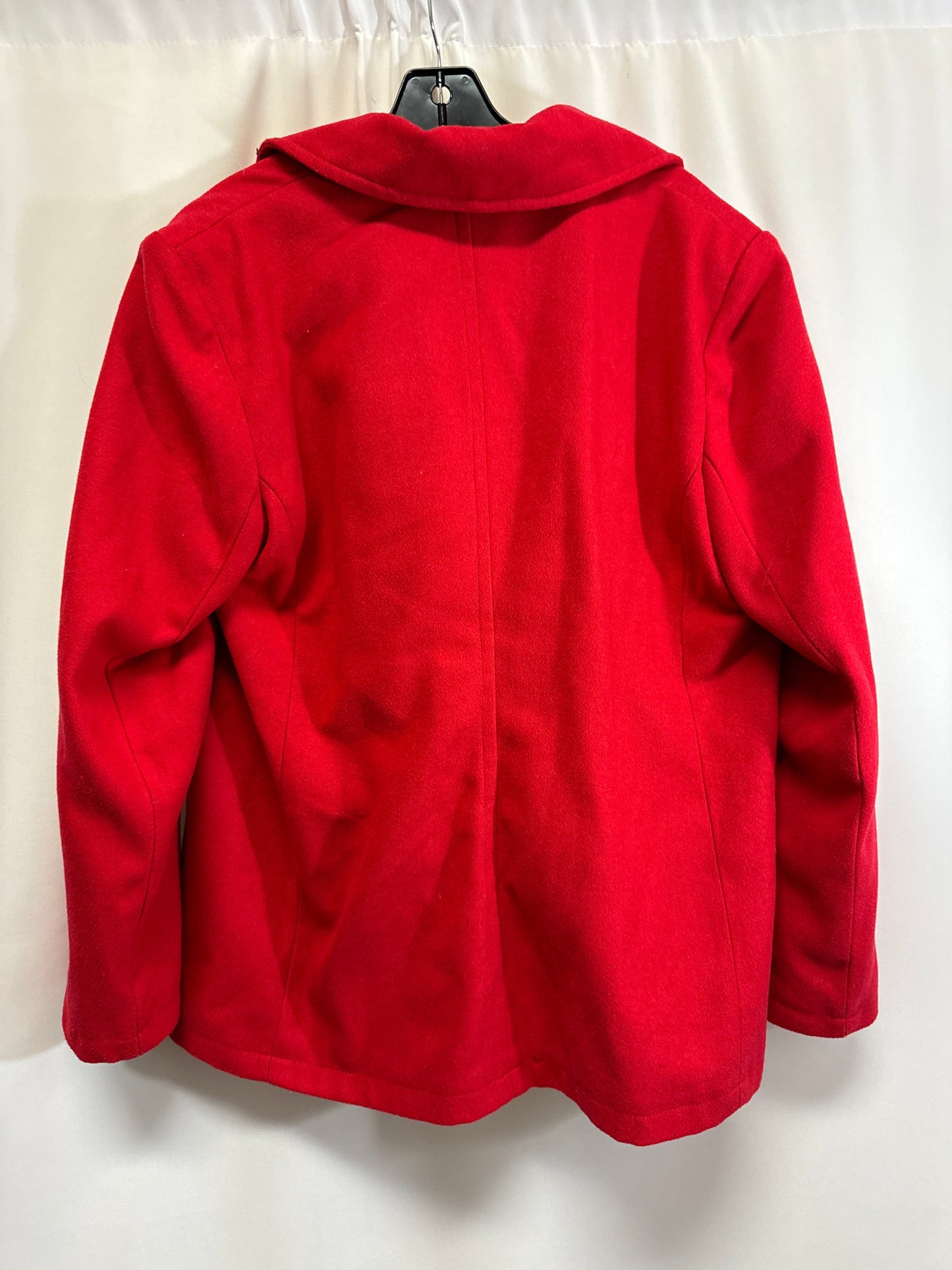 Coat Peacoat By New York And Co In Red, Size: Xl