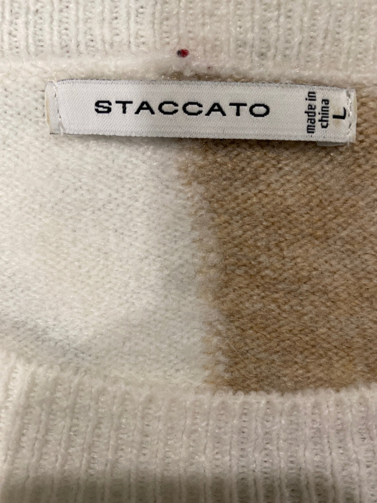 Sweater By Staccato In Cream, Size: L