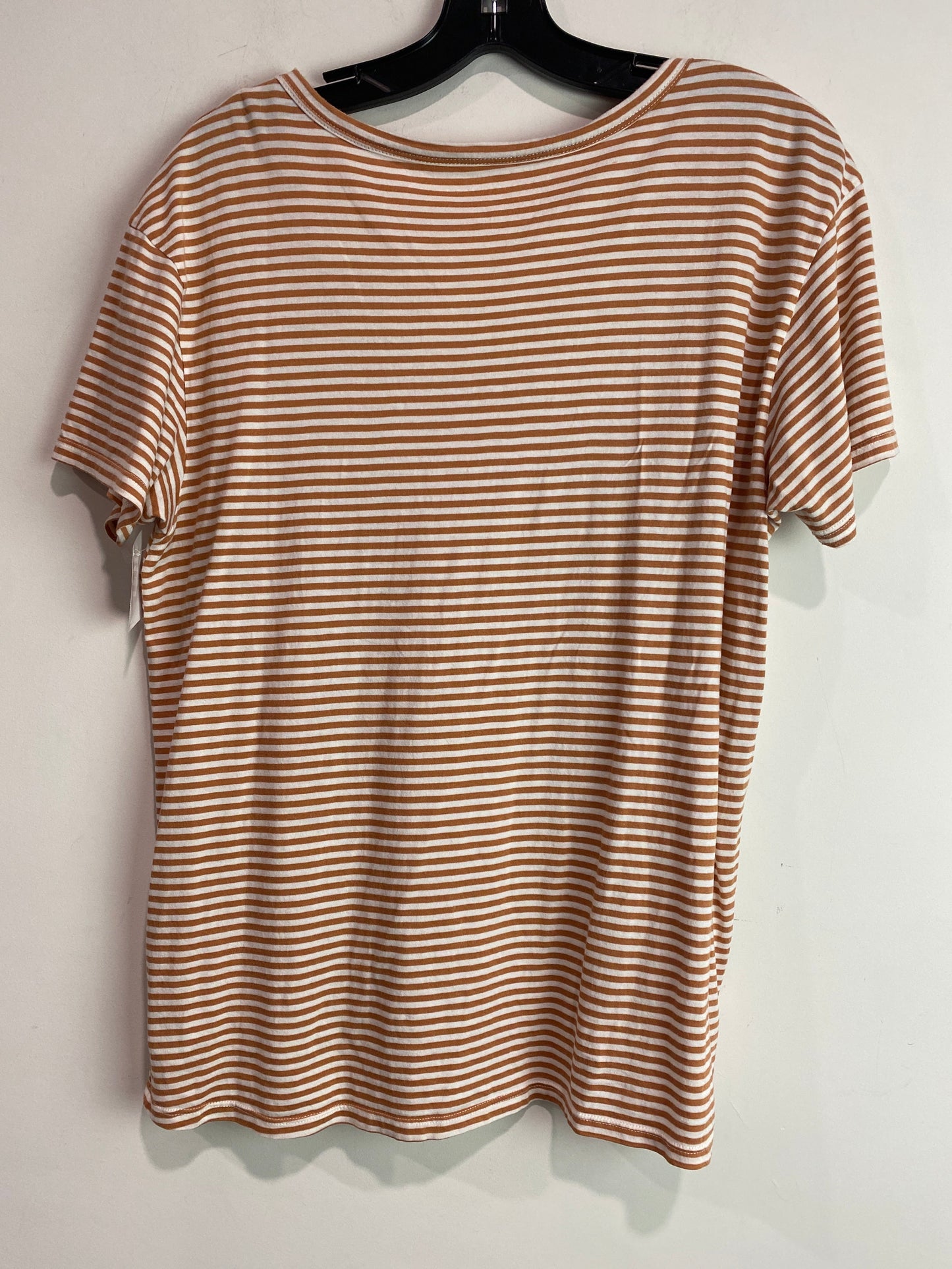 Top Short Sleeve By American Eagle In Brown, Size: L