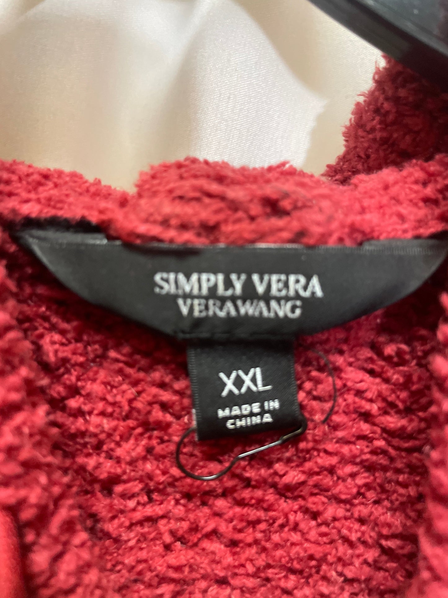 Sweatshirt Hoodie By Simply Vera In Red, Size: 0