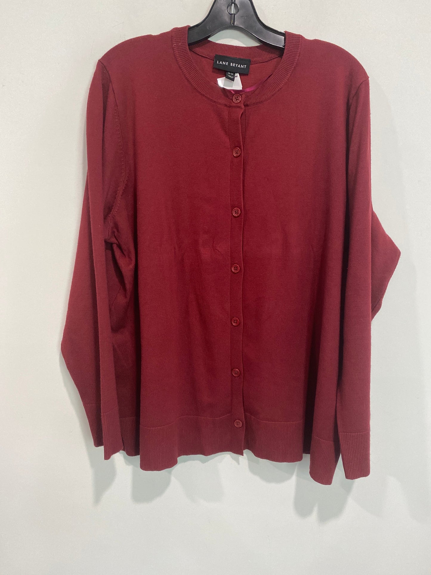 Cardigan By Lane Bryant In Red, Size: 1x